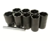 Набор головок для поврежденных болтов JTC 4399S (1/2", 17-24 мм, 9 предметов)